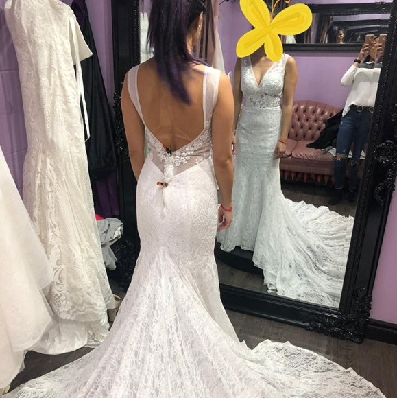 Mermaid Dress with Train - Picture 3 of 8